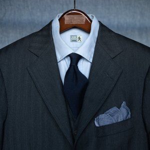 Men's Alan Flusser made-to-measure Single-Breasted Notched Lapel 3 piece Suit